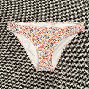 Hollister Bikini Bottom Floral Pink Multicolored Medium New